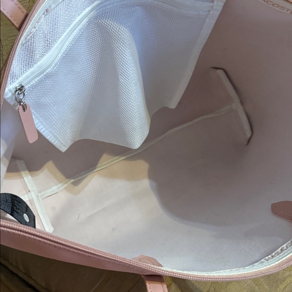 LACOSTE Large L.12.12 Concept Tote Bag, small wallet and wristlet bundle Pink - Picture 10 of 16
